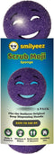 Scrub Moji Scrubbing Sponge Set of 3, Purple, Temperature-Responsive Foam, Stain and Odor-Resistant