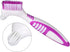 False Teeth Cleaning Brush, Double Sided Portable Denture Toothbrush for Hard Care Cleaning