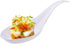 Kingrol 200 Disposable Plastic Appetizer Spoons for Desserts, Soups, Sushi, Dipping Sauces - White