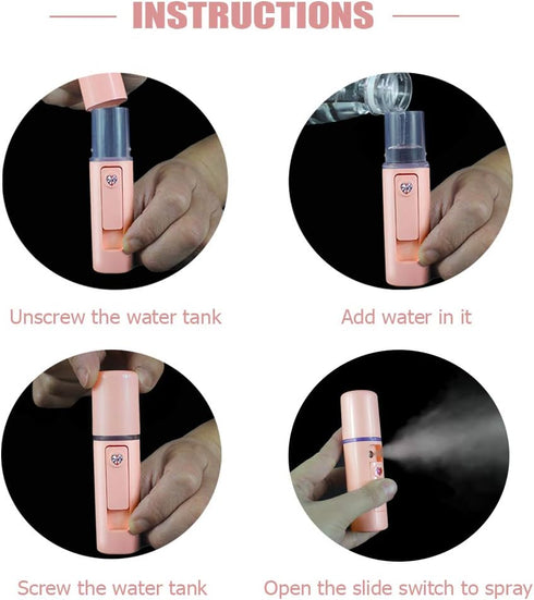 Nano Facial Mister, Moisturizing Atomization Humidifier, Handy Mist Sprayer for Skin Care, Makeup, Eyelash Extensions