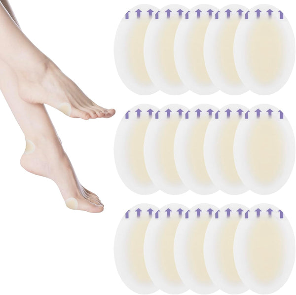 16PCS Gel Blister Bandages for Feet, Waterproof Hydrocolloid Adhesive Bandages for Toes, Heels, Blister Prevention &