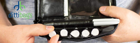 Dittibags Skinny Case, Small Travel Diabetic Wallet for Insulin Pen and Pen Tips, Black