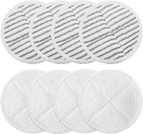8 Pack Spinwave Mop Pads Compatible with Bissell Spinwave 2039A 2124: 4 Soft Pads and 4 Scrubby Pads