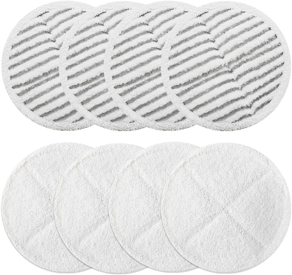 8 Pack Spinwave Mop Pads Compatible with Bissell Spinwave 2039A 2124: 4 Soft Pads and 4 Scrubby Pads
