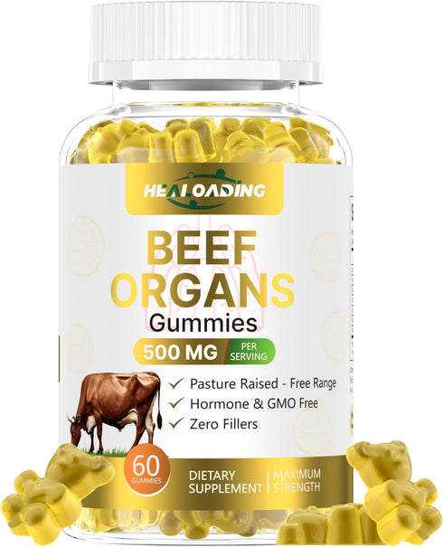 Beef Organ Supplement for WomenGrass Fed Beef Organ Gummies Supplement, Wellness with