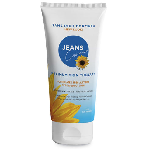 Jeans Maximum Skin Therapy Cream, 2oz, with Aloe & Vitamin E for Dry & Sensitive Skin
