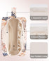 Narwey Small Makeup Bag for Women, Mini Zipper Pouch Travel Cosmetic Bag (Beige Flamingo, Small)