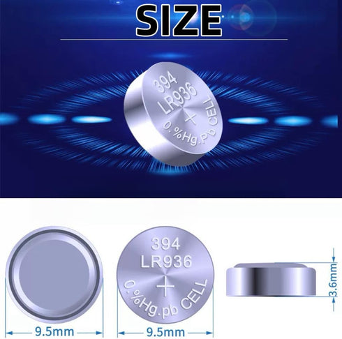 QLQXQTy 20PACK AG9 LR45 SR936SW LR936 194 394 1.5V Watch Battery Batteries Alkaline Button Cell Watch Batteries