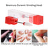 Nail Grinding Head, 4 Types Manicure Machine Accessories, Ceramic Grinding Bit for Acrylic Nail Art