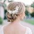 Unicra Flower Silver Bride Wedding Hair Vine Leaf Bridal Hair Piece Rhinestone Headband for Women and Girls