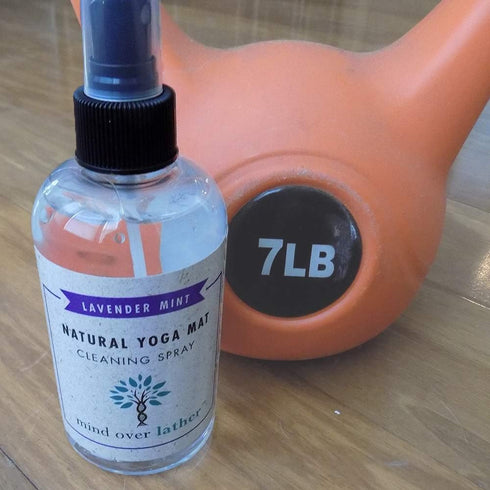 Mind Over Lather 100% 8oz Natural Yoga Mat Cleaning Spray | Works with All Mats | Cleans and Restores Using Essential