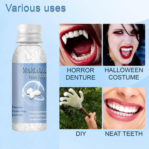 Tooth Repair Kit, Teeth Replacement Kit for Temporary Restoration of Missing & Broken Teeth Replacement Dentures