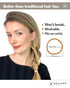 Heliums Thin Seamless Hair Ties - Beige Blonde, 6mm Nylon No Damage Ponytail Holders, 18 Pack