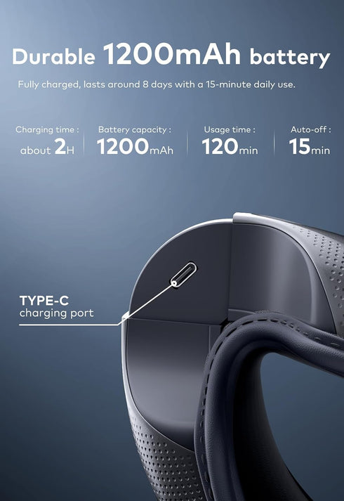 llano Eye Massager with Heat, Heated Eye Mask with Music,Foldable Eye Care Face Eye Massager for Relax Eye Strain Dark