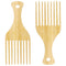2-Piece Bamboo Comb Set for Afro Hair, Natural Anti-Static Picks for Curly, Thick Hair, Eco-Friendly Styling Solution