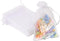 50PCS Organza Bags, 4x6 inches Small Drawstring Mesh Bags for Jewelry Gift Packaging, Party, and Festival (White)
