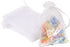 50PCS Organza Bags, 4x6 inches Small Drawstring Mesh Bags for Jewelry Gift Packaging, Party, and Festival (White)