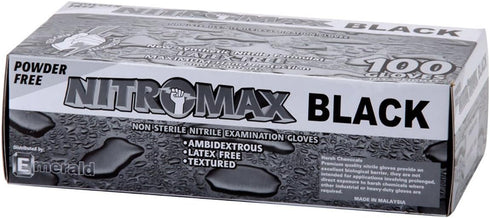 Nitromax Black Xtra Large Gloves 1085 (100 a box)
