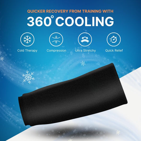 NatraCure Cold Therapy Compression Sleeve for Injuries, Reusable Ice Sleeve for Arm, Forearm, Elbow, Wrist Pain Relief
