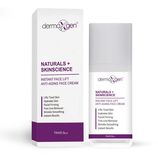 Natural Instant Face Lift Cream, Advanced Anti-Aging Solution for Neck, Chest, Sagging Skin, Targets Puffiness, 0.5 oz