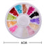 Nail Art DIY Bows Decoration, 3D Rhinestones Wheel Manicure Tips, 4Pcs for Creative Nail Designs