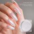 Pretty Diva 7 Colors Pearl Chrome Powder Set - Magic White Pearl Chrome Powder for Nails, Iridescent Metallic Pigment