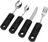Weighted Utensils Silverware for Parkinsons Patients Hand Tremors, Weighted Spoon Fork Knife Adaptive Utensil Set Arthritic Aid Hand Tremor Built Up Utensils Set, 4Pcs Adaptive Eating Utensils