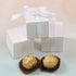 COTOPHER 60pcs Small Gift Boxes, 2x2x2 inches Paper Favor Boxes with Ribbons for Parties (White)