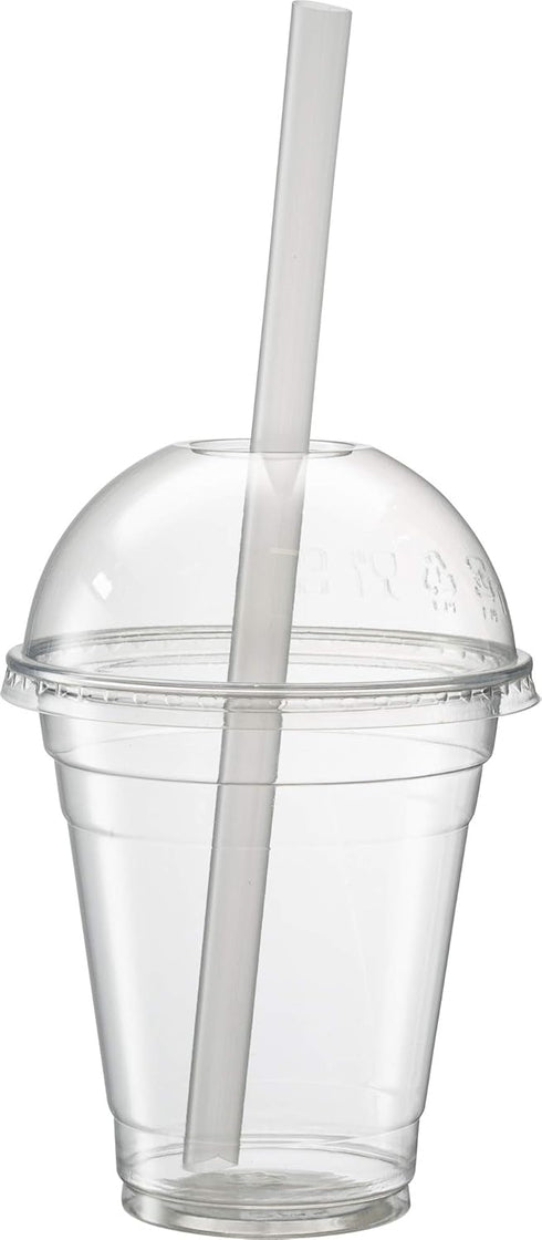 Clear Jumbo Smoothie Straws, 100 Pack of 9'' Disposable Wide-mouthed Large Milkshake Straws