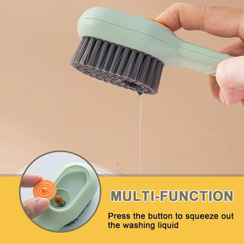 LUTRAYOHO Scrub Brush with Handl, Heavy-Duty Scrub Brushes for Cleaning, Durable Bristles, for Kitchen, Bathroom