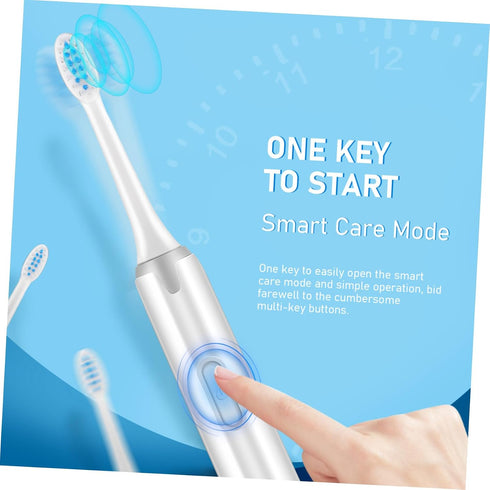 Ipetboom Portable Electric Vibration Toothbrush for Adults with Soft Bristles and Ergonomic Handle Non-Rechargeable