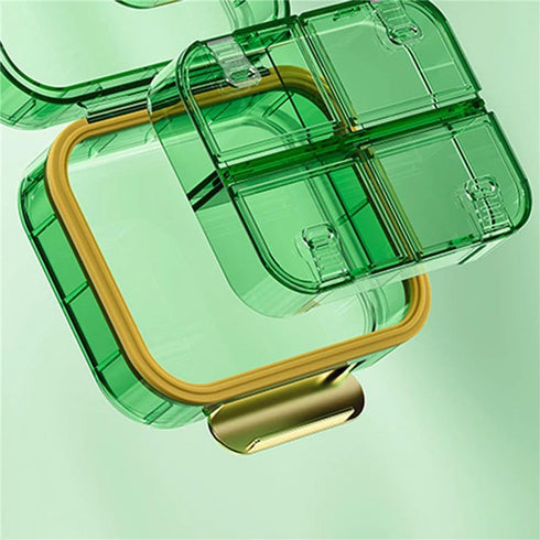 LENmzpomA Organizer,7 Pill Day Pill Box Organiser Convenient Pill Box Proof Secure Closure Mini Dispenser