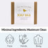 The Yellow Bird Unscented Soap Bar for Sensitive Skin, Handmade Fragrance-Free Face Soap, Natural Vegan Ingredients