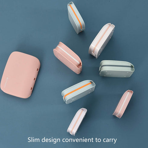 Waterproof Pill Case - Small Travel Pill Organizer with Removable Compartments, Portable Outdoor Pill Holder (White A)