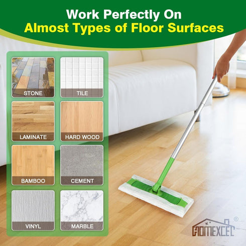 HOMEXCEL 120 Count Dry Sweeping Cloths Pads, Compatible with Swiffer Sweeper, Disposable Duster Refills