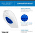 Tuli's Dual Density Polar Bears Gel Heel Cups, Regular - Cushion Insert for Heel Pain Relief