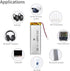 EEMB 3.7V 3700mAh Lithium Polymer Battery - Rechargeable Battery Pack with Wire JST Connector for Wireless Devices