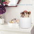 Anyoifax 360 Rotating Makeup Brush Holder 7 Slots Make Up Brush Organizer Removable Spinning Cosmetic Brushes Storage Pen Holder for Vanity, Dresser, Desk, White
