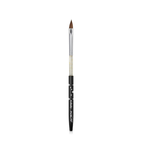 Black Size 2# 100% Kolinsky Sable Acrylic Nail Art Brushes UV Gel Nail Painting Pen Brushes (Size 2)