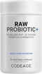 Codeage Raw Probiotic+ Supplement - 100 Billion CFU - 30 Capsules - 34 Strains with Digestive Enzymes & Raw Prebiotics