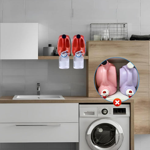 SSFINISH 2 Pack Leaks,Nozzle Laundry Detergent Dispenser Cup Holders,Laundry Detergent Drip Collector and Drip Tray,No