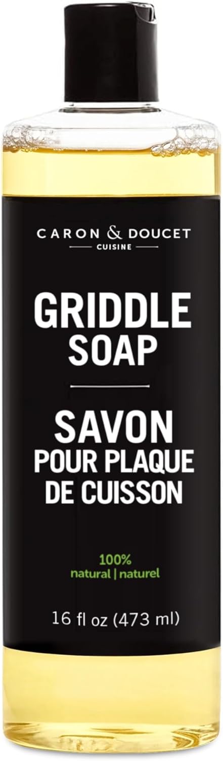 CARON & DOUCET Griddle Cleaning Soap, 100% Plant-Based, Restore and Maintain Before Seasoning (16 oz)