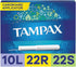 Tampax Tampons Multipack, Lite/Regular/Super Absorbency, Cardboard Applicator, Leakgaurd Skirt, Unscented, 54 Count