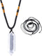 Runyangshi Clear Quartz Healing Crystal Pendants, Double Pointed Natural Crystal Quartz Necklace