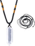 Runyangshi Clear Quartz Healing Crystal Pendants, Double Pointed Natural Crystal Quartz Necklace