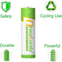 16650 Rechargeable Battery (2-Pack), 1800mAh 3.7V Li-ion with Button Top for Flashlights