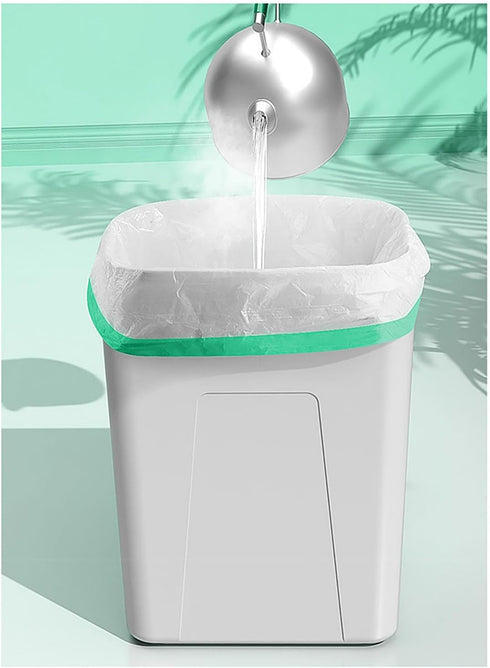 4 Gallon Small Trash Bags - 45 Count Thickened Drawstring Faint Scented White Mini Garbage Bags