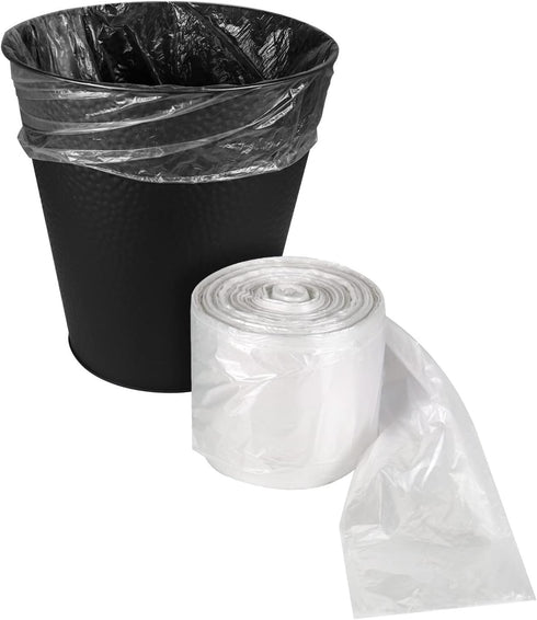Blue Donuts 4 Gallon Trash Bag Liner, 500 Count, Clear Leak Proof Garbage Bags for Bathroom, Office, Bedrooms