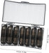 Hemobllo Weekly Portable Pill Organizer Medicine Case with Wear-Resistant Black Shell, Compact Detachable Medicine