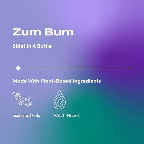 Indigo Wild Zum Bum Bidet in a Bottle, Natural, Portable Bidet, 4 fl oz